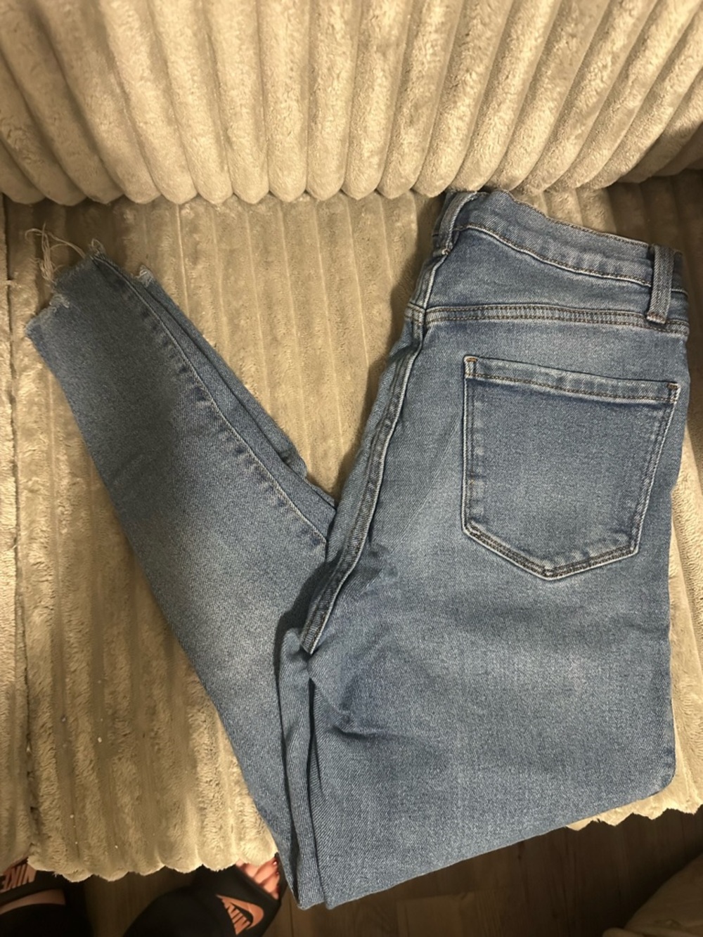 Light Blue Ripped Skinny Jeans